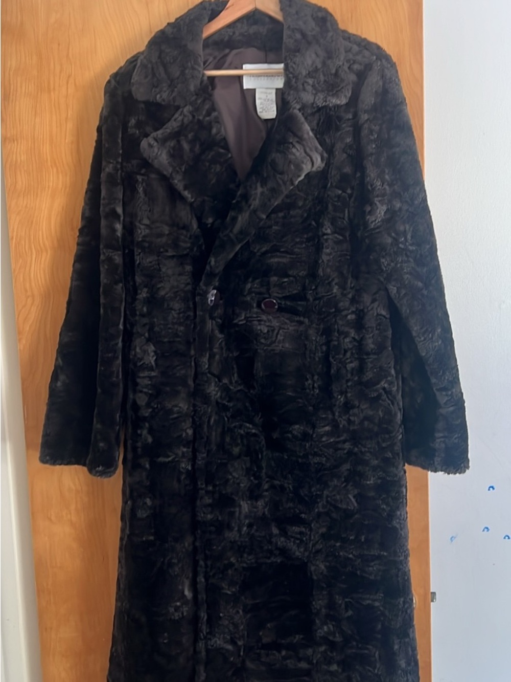 Hugo Buscati Brown Faux Fur-Lined Coat